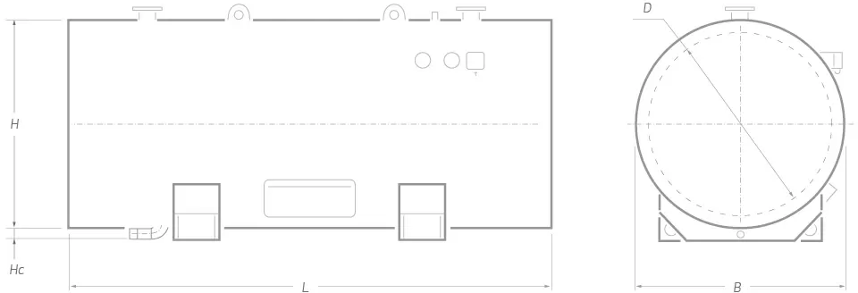Водонагреватель 4000 литров накопительный горизонтальный